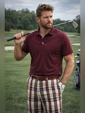 Classic Plaid Golf Pants | Preppy Country Club Style | Straight Leg | Size 48